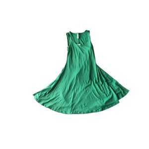 24seven Comfort Apparel Green Sleeveless Swing Dress NWT